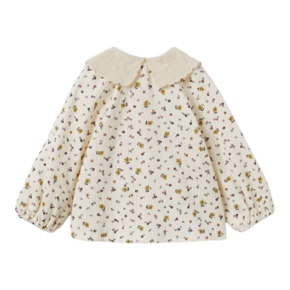 ZARA Kids | Ecru | FLORAL EMBROIDERED SHIRT - Picture 3 of 6
